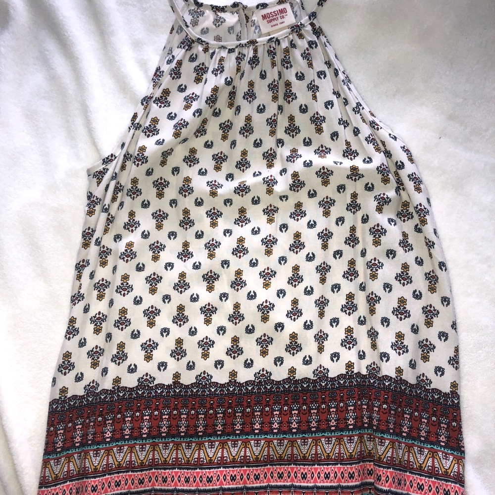 Tribal print halter tank top